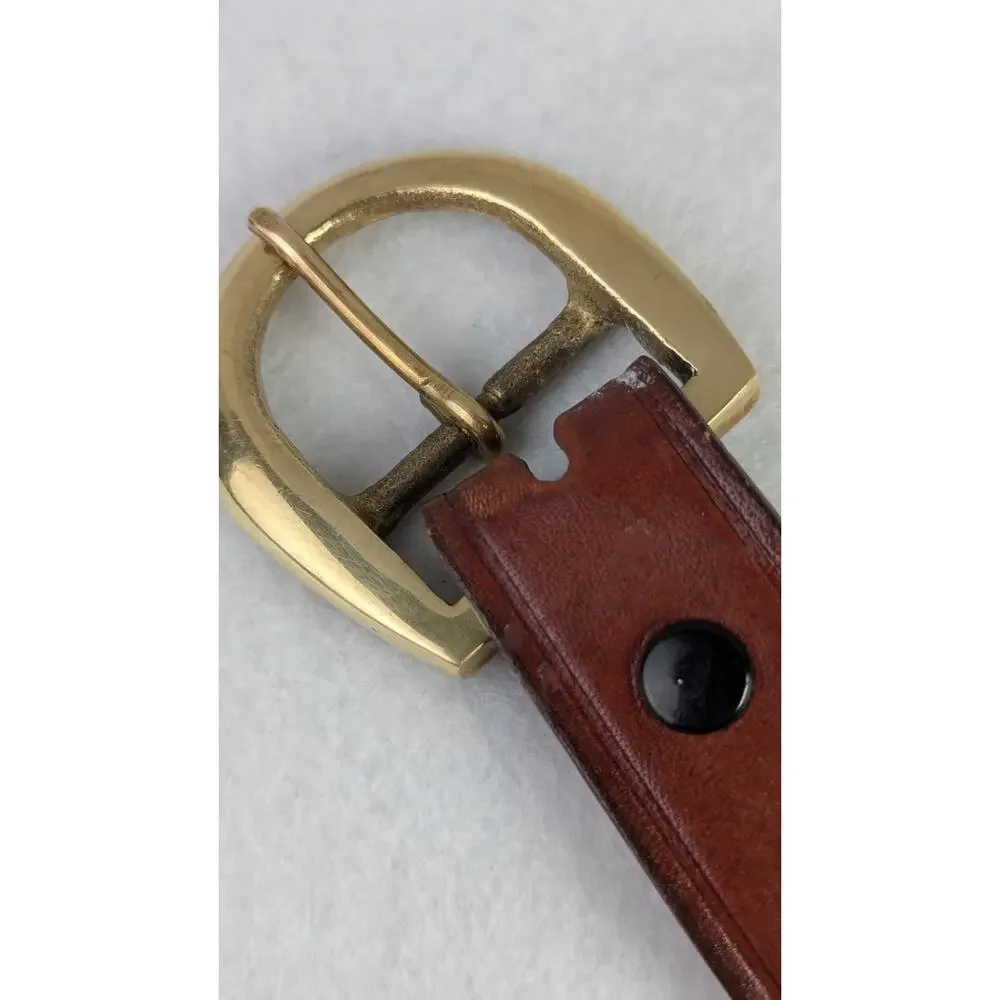 Belt made in USA solid brass buckle Y2k 34